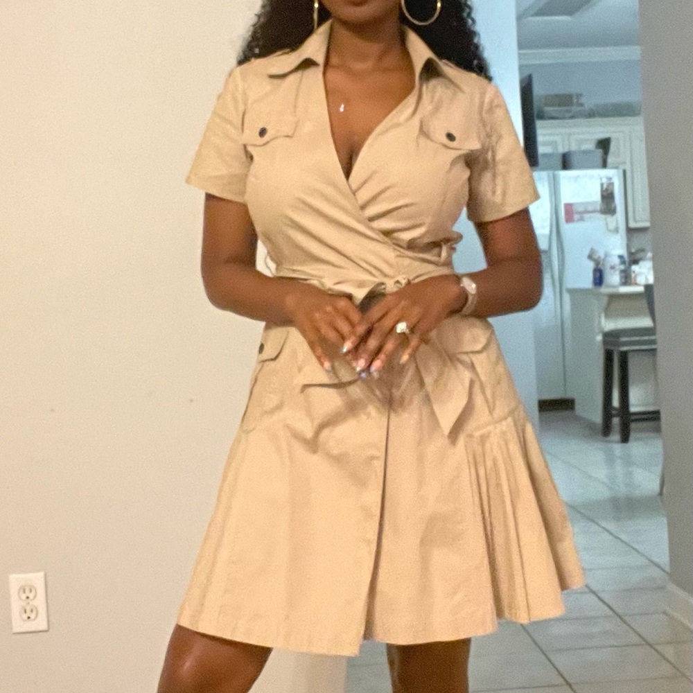 Gianni Bini Khaki Wrap Dress